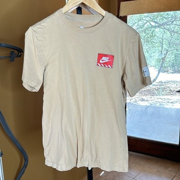 Nike Logo Tan Tee Gundam Collaboration Limited Rare Size Small - Picture 2 of 9